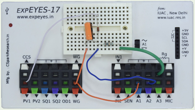 Photograph: Diode Clamping with ExpEYES17