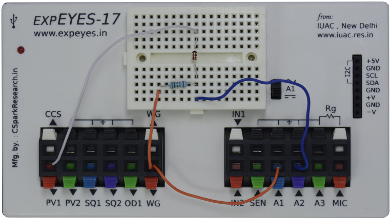 Photograph: Diode Clipping with ExpEYES17