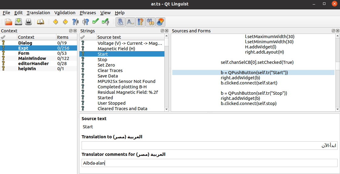 Select target language