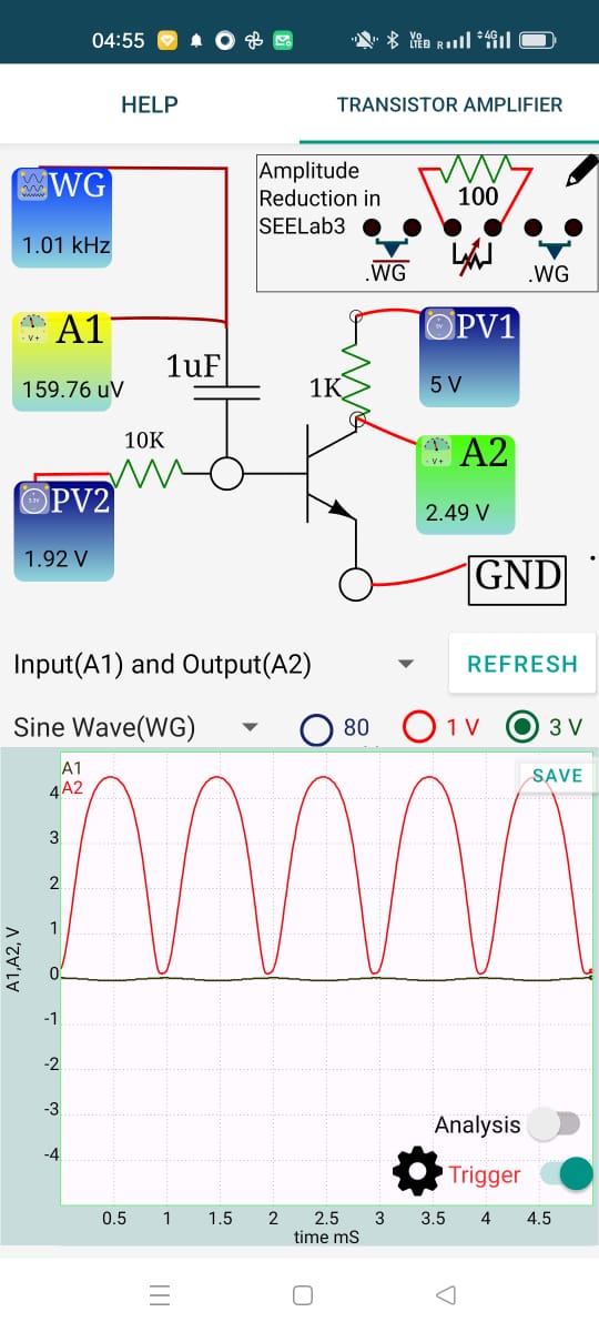 Transistor Amplifier - Mobile App