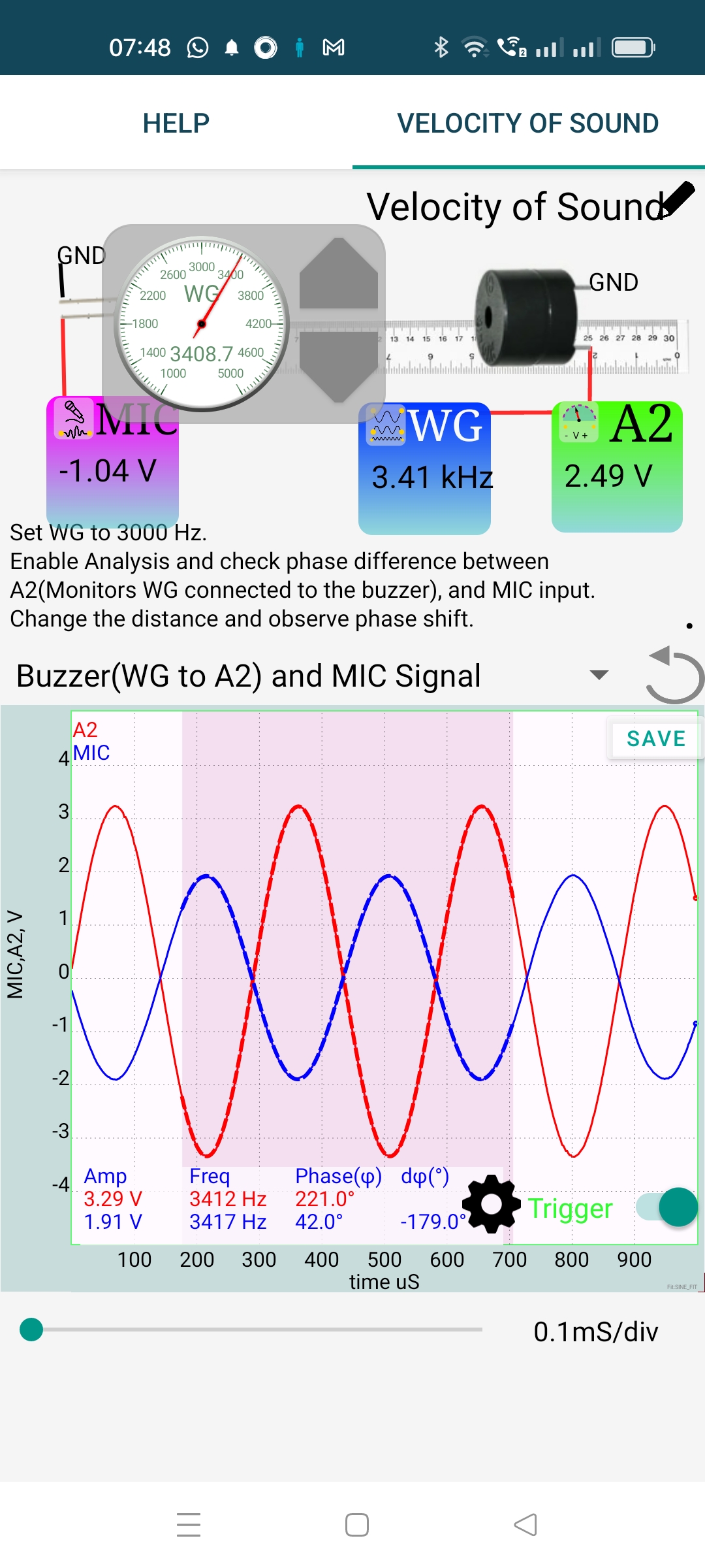 Velocity of Sound - Mobile Screen 2